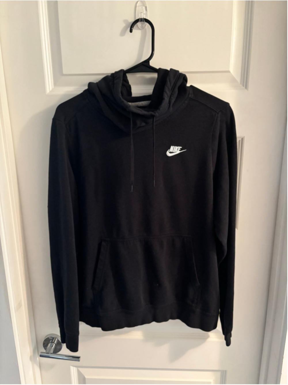 Nike Women's Funnel Neck Fleece Pullover Hoodie Black Size L 853928-010